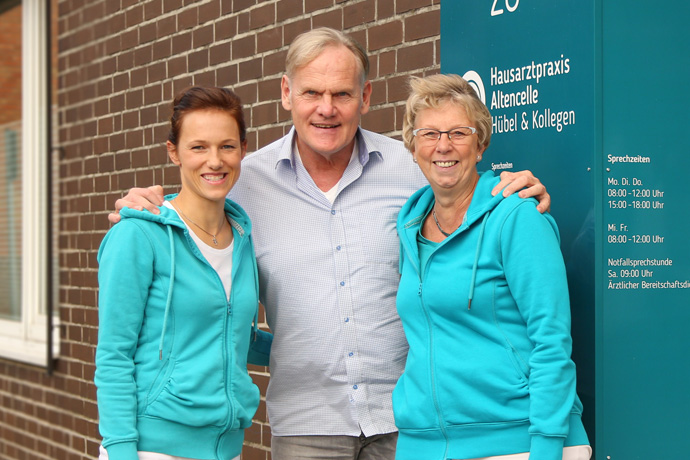 Anja KrÃ¼ger, JÃ¼rgen HÃ¼bel und Karin Hirtz